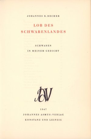 Lob des Schwabenlandes. Schwaben in meinem Gedicht.