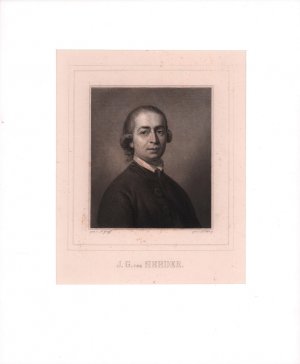 J. G. von Herder. Stahlstichportrait. Brustbild nach rechts, mit mehrfacher feiner Linieneinfassung. Gestochen von L[azarus] Sichling nach einem Gemälde […]