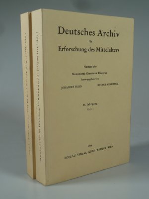 Deutsches Archiv für Erforschung des Mittelalters 51. Jahrgang Heft 1+2.