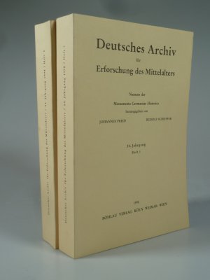 Deutsches Archiv für Erforschung des Mittelalters 54. Jahrgang Heft 1+2.