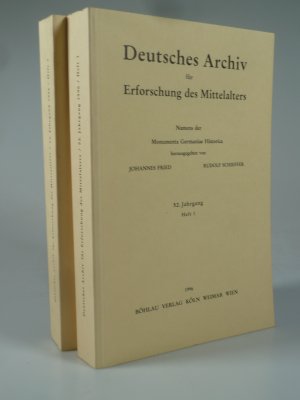 Deutsches Archiv für Erforschung des Mittelalters 52. Jahrgang Heft 1+2.