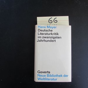 Deutsche Literaturkritik im zwanzigsten Jahrhundert (signierte Ausgabe)