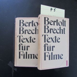 Texte für Filme - Band I & II (Band I von W. Gersch signiert)