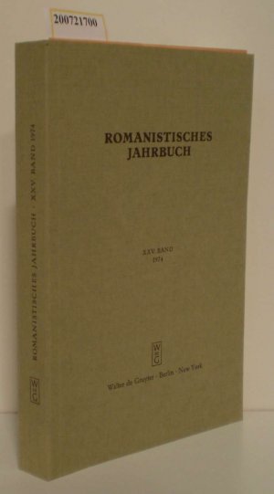 gebrauchtes Buch – Romanistisches Jahrbuch XXV. Band