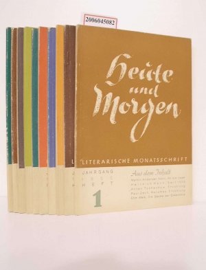 Heute und Morgen - literarische Monatsschrift Jahrgang 1950 Heft 1,2, 4-9, 11, 12