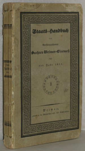 Staats-Handbuch des Großherzogthums Sachsen-Weimar-Eisenach für das Jahr 1835.