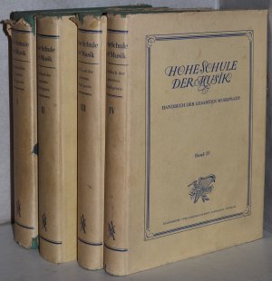 Hohe Schule der Musik. Handbuch der gesamten Musikpraxis. Bd. I-IV. (4 Bände). I: Müller-Blattau: Die Lehre von den Elementen. Heinrich Lemacher, H. W […]