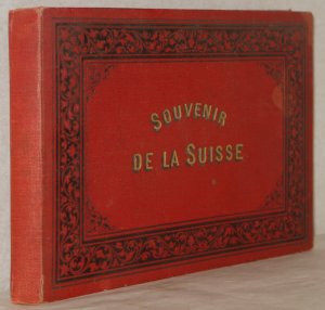 Souvenir de la Suisse. Leporello mit 24 aufgezogenen Albumin-Abzügen (10 x 15,2 cm). M. franz. Bildlegende.