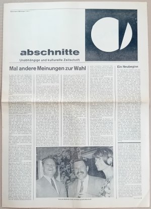 abschnitte. Unabhängige und kulturelle Zeitschrift (der jungen Generation). Mit je 2 Beiträgen von Max Bense und Ludwig Harig.