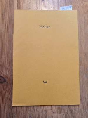 Helian [Georg Trakl ; Klaus Böttger] / Bear Press (Bayreuth): Einblattdruck ... der Bear Press Wolfram Benda ; VIII.