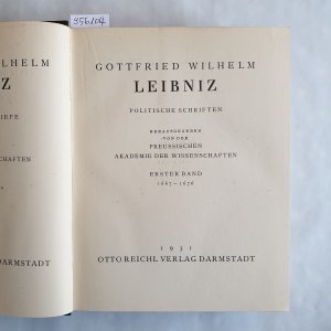 Sämtliche Schriften und Briefe: Reihe 4., Politische Schriften: Bd. 1., 1667 - 1676