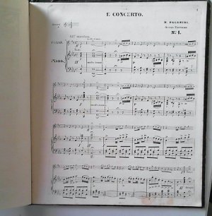 1.e Concerto. Partitur für Violine und Piano. NOTEN IN STAHLSTICH!!! 2. Auflage von 1885 Oeuvre posthume