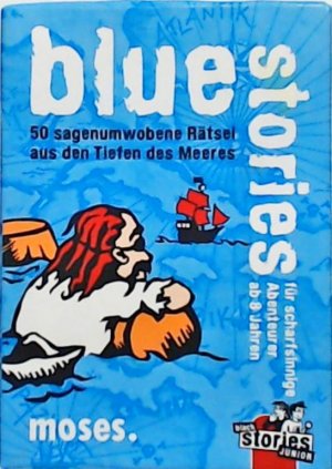 gebrauchtes Spiel – Köhrsen, Andrea und Andrea Köhrsen – moses. black stories Junior blue stories | 50 sagenumwogene Rätsel | Das Rätsel Kartenspiel für Kinder