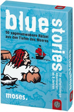 gebrauchtes Spiel – Köhrsen, Andrea und Andrea Köhrsen – moses. black stories Junior blue stories | 50 sagenumwogene Rätsel | Das Rätsel Kartenspiel für Kinder 50 sagenumwobene Rätsel aus den Tiefen des Meeres