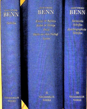 Gesammelte Werke in drei Bänden. 1. Bd.: Gedichte 2. Bd.: Essays u. Aufsätze / Reden u. Vorträge / Prosa / Stücke aus dem Nachlaß / Szenen 3. Bd. Autobiographische […]