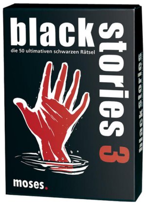 gebrauchtes Spiel – Bösch, Holger und Bernhard Skopnik – Moses black stories 3, 50 rabenschwarze Rätsel, Das Krimi Kartenspiel: Die 50 ultimativen schwarzen Rätsel die 50 ultimativen schwarzen Rätsel