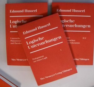 gebrauchtes Buch – Edmund Husserl – Husserl, Edmund: Logische Untersuchungen, 2 Bde. in 3 Tl.-Bdn. Prolegomena zur reinen Logik; Untersuchungen zur Phänomenologie und Theorie der Erkenntnis; Elemente einer phänomenologischen Au..