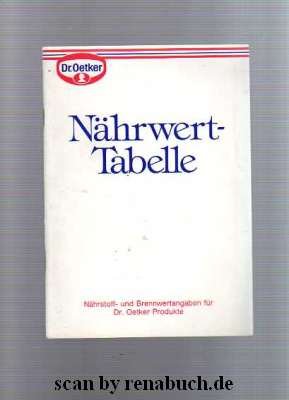 gebrauchtes Buch – Dr. Oetker - Nährwert-Tabelle