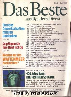 gebrauchtes Buch – Das Beste aus Reader´s Digest, Ausgabe 7, 1986