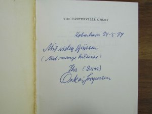 SIGNIERT The Canterville Ghost /// Autogramm Autograph signiert signed signee