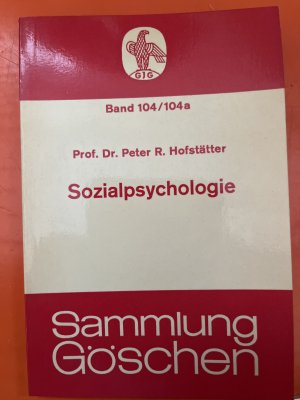 antiquarisches Buch – Peter R. Hofstätter – Sozialpsychologie