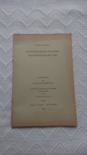 antiquarisches Buch – Fritz Valjavec – Kulturpolitische Probleme Südosteuropas seit 1945