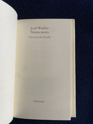 gebrauchtes Buch – Josef Winkler – Natura morta - Eine römische Novelle