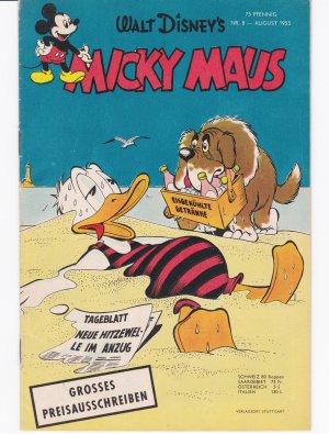 Micky Maus: Jahrgang 1955 / Nr. 8 - sehr guter Zustand