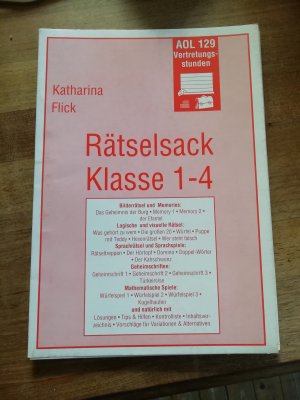 gebrauchtes Buch – Katharina Flick – Rätselsack Klasse 1-4. AOL