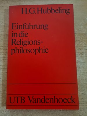 gebrauchtes Buch – Hubbeling, Hubertus G – Einführung in die Religionsphilosophie