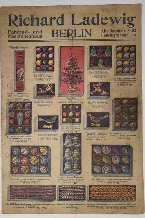 Weihnachtskatalog Richard Ladewig Berlin, ca. 1910, Christbaumschmuck, Spielwaren