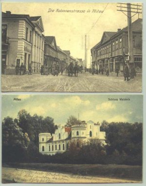 gebrauchtes Buch – Lettland. 7 x Ansichtskarten / Postkarten. Mitau (Jelgava), 1. Weltkrieg 1916-1917. Vom östlichen Kriegsschauplatz. Beschrieben 1916-17. (intern 1025790)