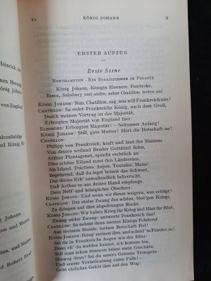 gebrauchtes Buch – Shakespeare – Sämtliche Werke. Zweiter Band. Historien.
