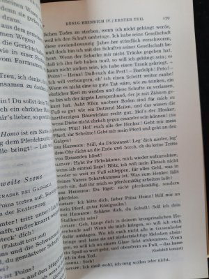 gebrauchtes Buch – Shakespeare – Sämtliche Werke. Zweiter Band. Historien.