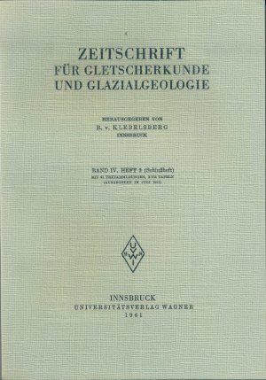 Zeitschrift für Gletscherkunde und Glazialgeologie. Bd. 4 H. 3 (Schlußheft)