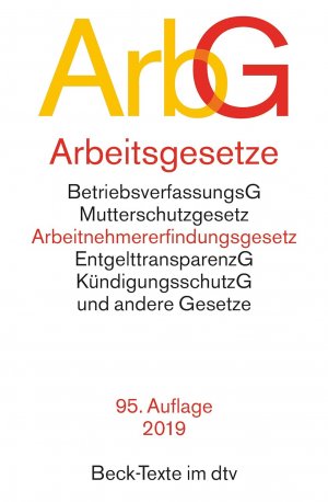 gebrauchtes Buch – Reinhard Richardi – Arbeitsgesetze ArbG - mit den wichtigsten Bestimmungen, zum Arbeitsverhältnis, Kündigungsrecht, Arbeitsschutzrecht, Berufsbildungsrecht, Tarifrecht, ... und Verfahrensrecht (Beck-Texte im dtv)