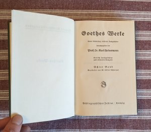 gebrauchtes Buch – Goethe – Goethes Werke Kritisch durchgesehene und erläuterte Ausgabe - Achter Band