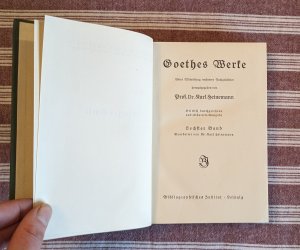 gebrauchtes Buch – Goethe – Goethes Werke Kritisch durchgesehene und erläuterte Ausgabe - Sechster Band