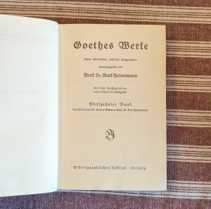 gebrauchtes Buch – Goethe – Goethes Werke Kritisch durchgesehene und erläuterte Ausgabe - Fünfzehnter Band