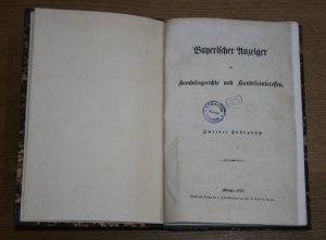 antiquarisches Buch – Bayerischer Anzeiger für Handelsgerichte und Handelsinteressen: 2. Jahrgang.