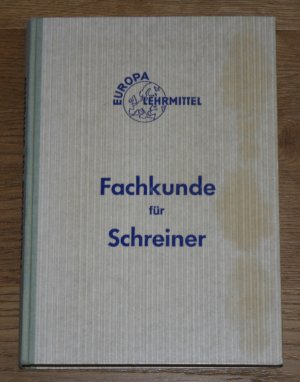 Fachkunde für Schreiner.