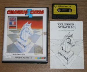 gebrauchtes Spiel – ATARI Cassette - Colossus Chess 4. CDS Software.