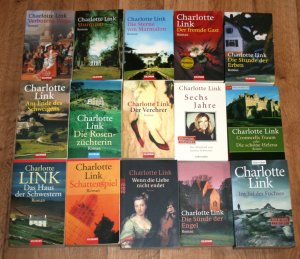 15 Bücher - CHARLOTTE LINK - Romane, Krimis. Sturmzeit, Tal des Fuchses, 6 Jahre u.a.