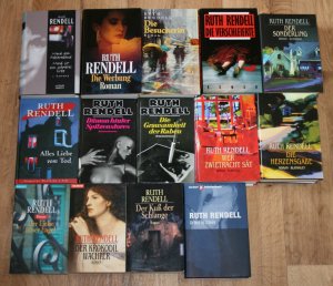 14 Bücher, Romane, Krimis, Thriller - RUTH RENDELL - Buchpaket.