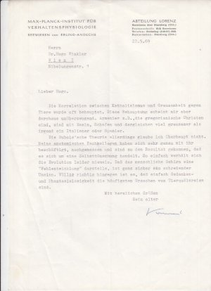 Maschinschriftl. Brief mit eigenhänd. Signatur.