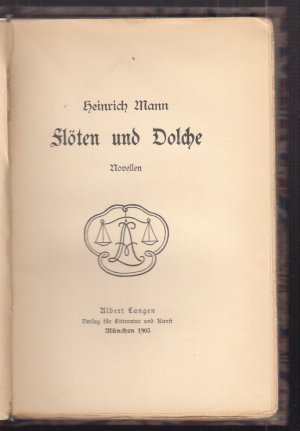 Flöten und Dolche. Novellen.