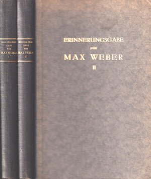 Hauptprobleme der Soziologie. Erinnerungsausgabe für Max Weber. Herausgegeben von Melchior Palyi.