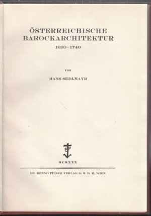 Österreichische Barockarchitektur 1690-1740.