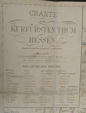 Charte vom Kurfürstenthum Hessen - Bearbeitet durch den Lieutenant von Humbert -