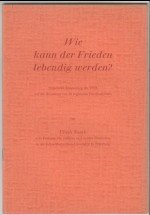 Wie kann der Frieden lebendig werden? Organische Erneuerung der UNO auf der Grundlage von 10 regionalen Friedenskreisen. - How can Peace become a LIVING FORCE? The Possible Solution for the Geneva and Other Conferences. - Comment la paix peut-elle devenir une force vivante? La Solution possible pour la conference de Geneve et dáutres conferences. Von Prof. Dr. Ulrich Noack  o. ö. Professor für mittlere und neuere Geschichte an der Julius-Maximilians-Universität in Wuerzburg.